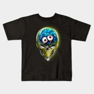 alien skull with eyes Kids T-Shirt